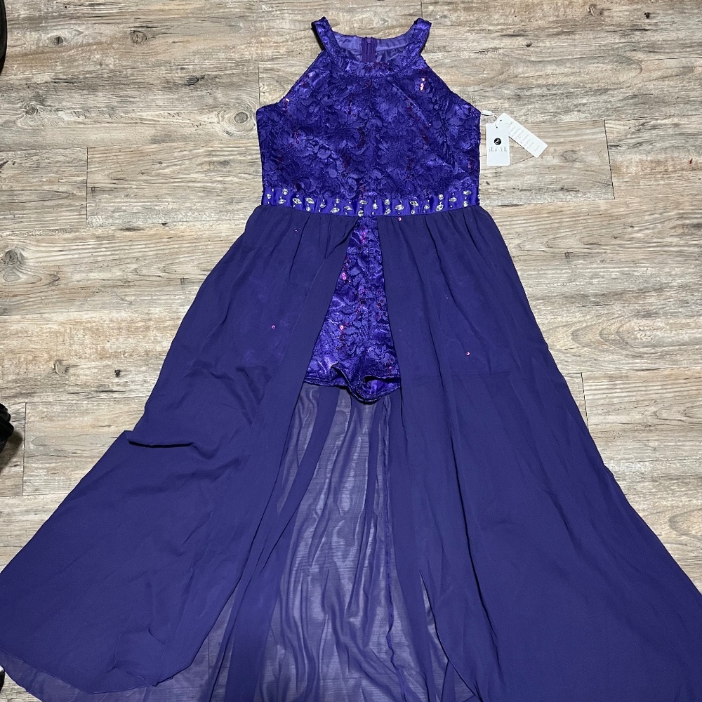 Formal romper with mesh skirt